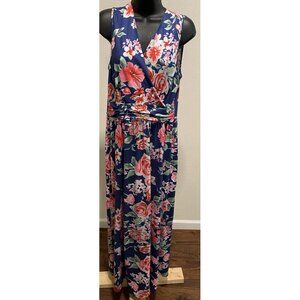 Aranee Womens Size Medium Maxi Dress Floral